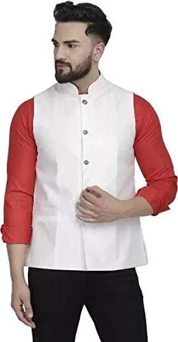 Men's Band Collar Slim Fit Formal/Party Waist Coat-image-44