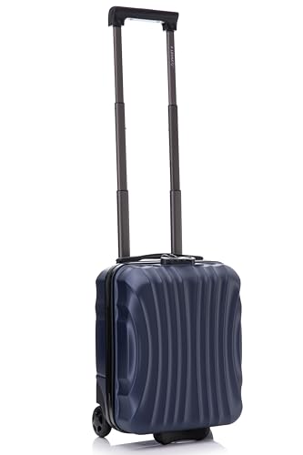 R.Leone Valigia Trolley Bagaglio a Mano 40x30x20cm Wizzair Vueling 2 Ruota in ABS 20374FR (40X30X20cm 2Ruota, Blu)