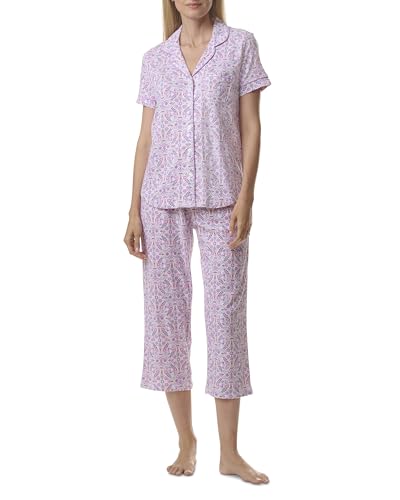 Image of Karen Neuburger Women's Short Sleeve Girlfriend Capri Pajama Set
