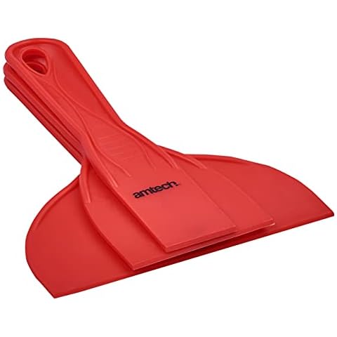 Amtech G0948 Filler Knife Set, 3 Piece Scraper Kit, 38mm, 75mm, 150mm, Paint Remover Cover