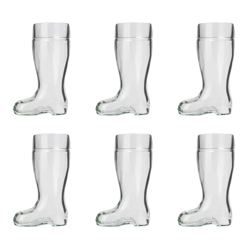 ich-zapfe.de Biergläser, Bierstiefel 6er Set - 0,5 Liter
