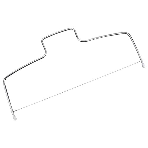 Haofy Sierra de Alambre de Alambre Ajustable de Torta de Acero Inoxidable para una Herramienta de Hornear con Cortador de Capa de 8 Engranajes Desmontable y Corte Preciso (un cable)
