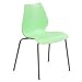 HERCULES Series 770 lb. Capacity Green Stack Chair with Lumbar Support and Silver Frame