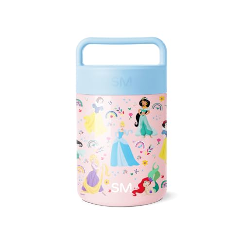 Image of Simple Modern Disney Princess Food Jar for Hot Food | Reusable Stainless Steel Vacuum Insulated Leak Proof Lunch Storage for Smoothie Bowl, Soup, Oatmeal | Provision | 12oz | Princess Rainbows
