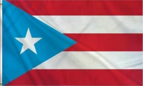 HVATLTL Light Blue Puerto Rico Flag 3x5FT,Heavy Duty 100D Polyester,Vivid Colors,Puerto Rican PR National Flags with 2 Brass Grommets for Indoor Outdoor.