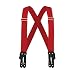 Welch Men's Elastic Button End Work Suspenders, Red