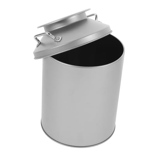 jojofuny caja de almacenamiento de la vendimia envase té tapas pequeño recipiente de almacenamiento de café botes de cocina para harina y hierro forjado Silver