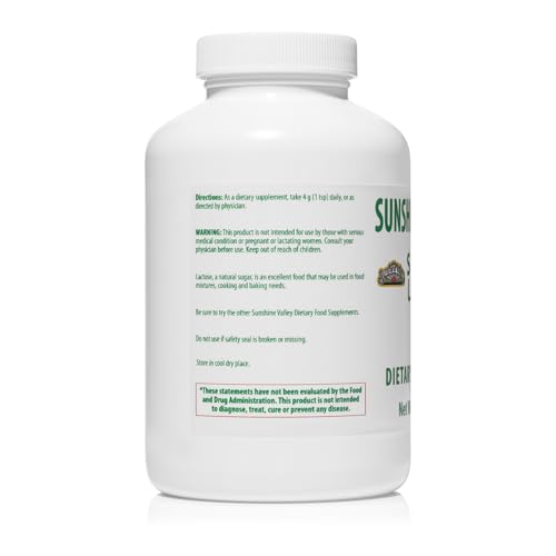 Image of Sunshine Valley Lactose Powder (Milk Sugar), Fine White Powder, 8 oz | Fine White Powder for Baking, Cooking & Brewing, Versatile Ingredient for Food Mixtures & Recipes