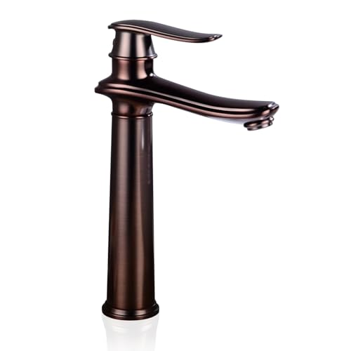All-Copper Retro heightened Faucet Room Single hot and Cold Water Faucet, Brown Ancient Model