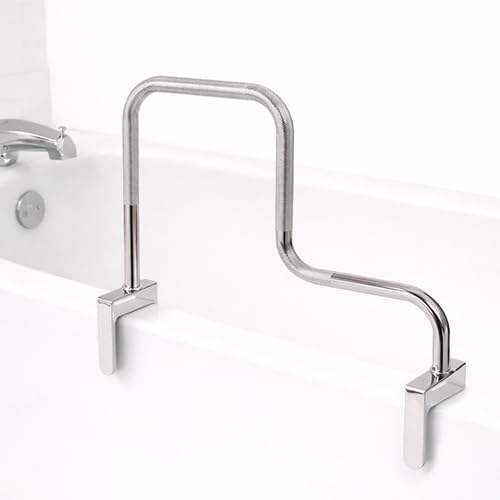 DMI Chrome Plated Adjustable Grab Bars for Bathtub and Showers for Seniors, Rust-Resistant Safety Rail with Textured Non-Slip Handle, 250 lb Capacity, Brackets Fit 3.3" - 5.8” Tub Walls by DMI - Image 7