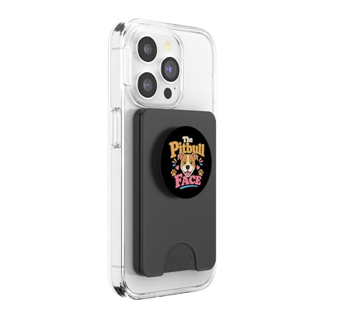 PopSockets PopWallet MagSafe Pitbull: Tarjetero Magnético de Perro para Móvil 4
