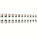 St. Patrick's Day Fake Nails Short Square French Press on Nails Green Gradient Full Cover White Clover False Nails with Designs Glossy Stick on Nails Acrylic Artificial Nails for Women Girls 24Pcs