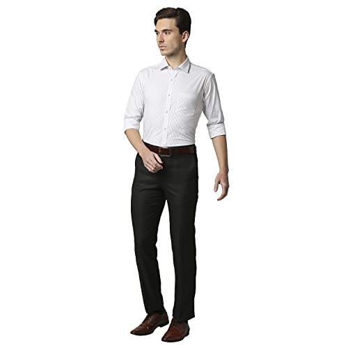 Image of Park Avenue Men's Pure Cotton Stripe Pattern Slim Fit Semi Cutaway Collar Full Sleeve Formal Shirt