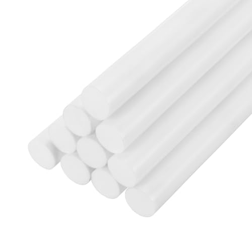PATIKIL Hot Glue Sticks for Glue Gun, 10 Pcs Colored Hot Melt Adhesive Glue Sticks Bulk for DIY Projects Craft Art Decoration Home Repairs, White (20omm x 11mm)