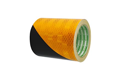 日東エルマテリアル 粗面高輝度プリズム反射テープDM7660 100mmX3M 黄/黒 DM7660X100YB