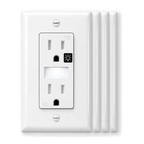 SOZULAMP 4-Pack Night Light Wall Outlet Touch & Dusk-to-Dawn Sensors