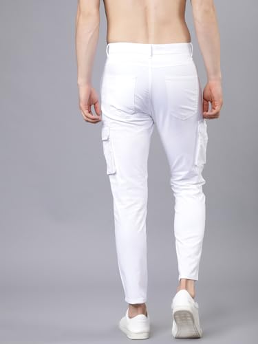 Image of Highlander Men's Slim Fit Cargo Trousers| Stylish & Comfortable for Casual, Travel & Active Wear | Trouser for Men | Men Trousers
