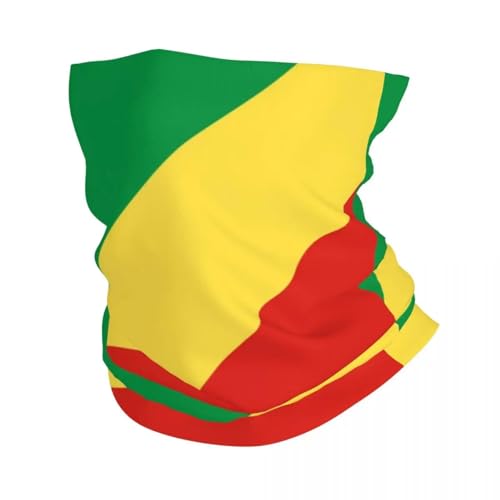 Braga de cuello Pañuelo con la bandera y el mapa de la República del Congo para senderismo y camping ideal para hombres y mujeres. 🔥