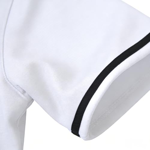 Camiseta clásica de béisbol para hombre, manga corta, con 2 botones, tela de malla transpirable deportiva miniatura 4