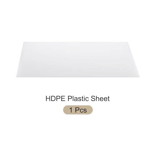 Image of 24 inch x 12 inch x 1 /8 inch HDPE Plastic Sheet, High Density Polyethylene Sheet Cutting Board White Solid Block, [for DIY, Home Floor]