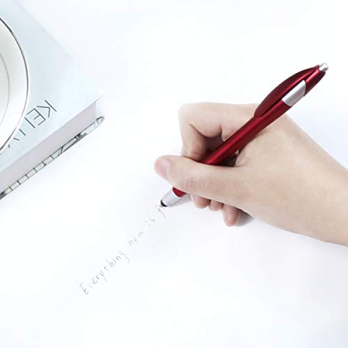 Ballpoint Pens Stylus Pens For Touch Screens Medium Point Black Ink Writing Pen 2 In 1 Office Pen With Stylus Tips For Iphone Ipad (5 Count) #TOP3