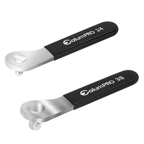 Image of 2PCS Low Profile Socket Lever, 1 /4 inch, and 3 /8 inch Drive Breaker Bar, Extra Low Profile Stubby Wrenches Set, Non-Ratcheting, Great for Boats, RV, Off Road Vehicle