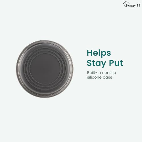 PEGGY11 Nonslip Stainless Steel Dog Cat Bowls, 2 US Cup Each, 2 Pack - Image 2