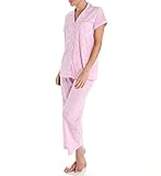 Carole Hochman Women's Classic Notch Collar Printed Pajama