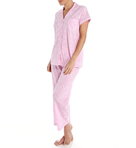 Carole Hochman Women's Classic Notch Collar Printed Pajama