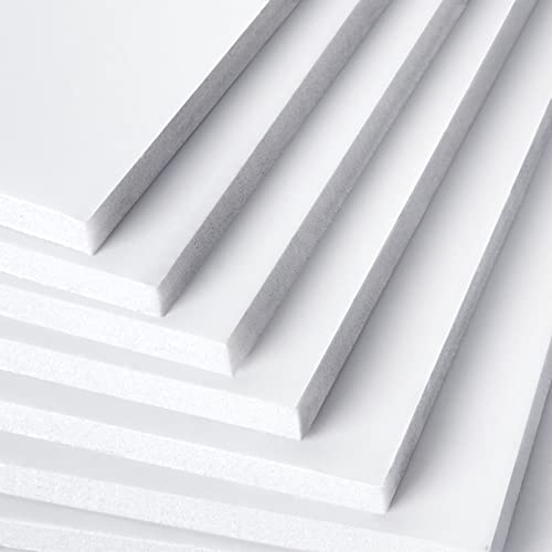 MIVIDE 20 Stück Schaumstoffplatte Weiß A5, 14.8x21cm Hartschaumplatte 5mm, Leichtschaumplatte Weiße, Doppelseitige, Leichte Schaumstoff Platte für Modellbau, Handwerk, Präsentation und Schulprojekte