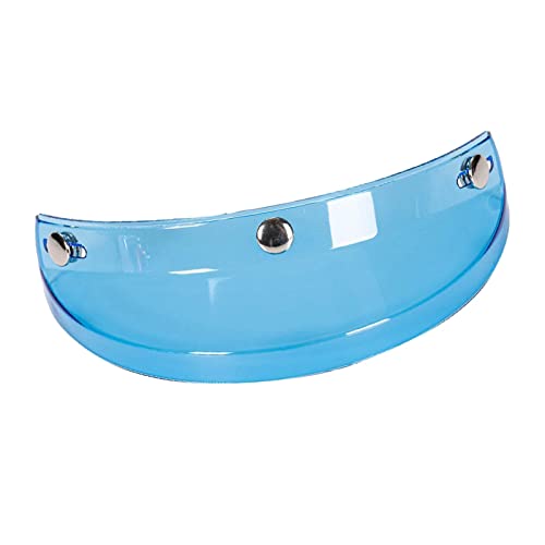 Garende Retro Helmet Visor, 3 Snap Universal Shade For Retro Helmets Accessories Spare Parts, Transparent Blue #TOP4