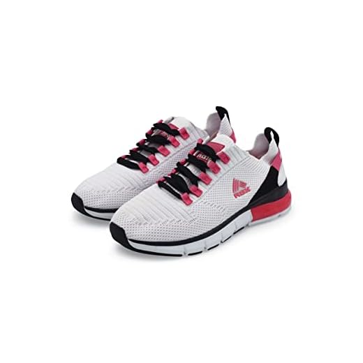 RBX Active Women's Athletic Sneaker Sports Workout Performance Training Breathable Airy Knit Lightweight Lace Up Running Shoe for Women Hzl White 8