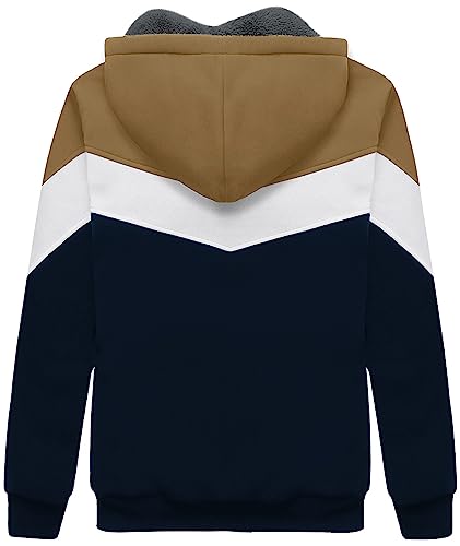 Image of SWISSWELL Boys Fleece Jacket Long Sleeve Sherpa Lined Zip Up Hoodies Soft Warm Sweatshirt Outerwear for Kids 6-15 Years