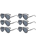 OWL 6Pcs Kids Aviator Sunglasses Bulk UV400 Protection Lens Plastic Toddler Costume Aviators Sunglasses Boys Girls