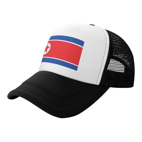 Casquette De Baseball Corée du Nord Drapeau Casquette De Camionneur, Drapeau Corée du Nord Brodé pour Le Camping La PêChe Les Sports De Plein Air