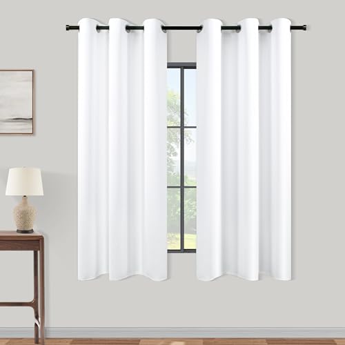 Image of White Curtains 34 by 45 Inches Long