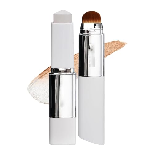Chartming Color Changing Foundation Stick,Korean Color Changing Foundation with Detachable Brush - Full to Medium Coverage Base Makeup (Natural)