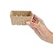 Juvale Pulp Fiber Berry Baskets - 4 x 4 x 1.81 in Brown Molded Pulp - Ventilated Design for Farmers Market Produce - Cardboard Fruit Containers & 60 Mini Berry Cartons