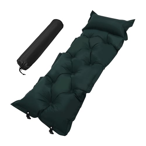 HONMEET Inflatable Camping Sleeping Pad with Integrated Pillow Lightweight Portable Self Inflating Hiking Mat for Outdoor Activities