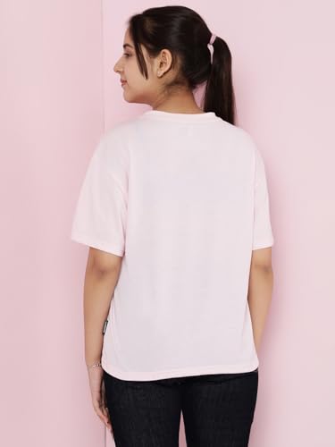 Image of Li'l Tomatoes Girls Crop T-Shirt | 100% Cotton | Graphic Printed Casual Top | Soft & Breathable Summer Wear | 9-16 Years
