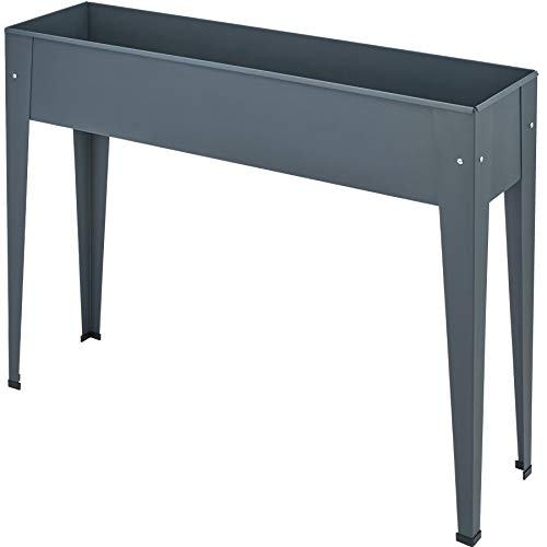 Lit de Jardin Surélevé, Potager en Hauteur, env. 98,5 x 26 x 82,5 cm, Hauteur de Travail, Gris Anthracite