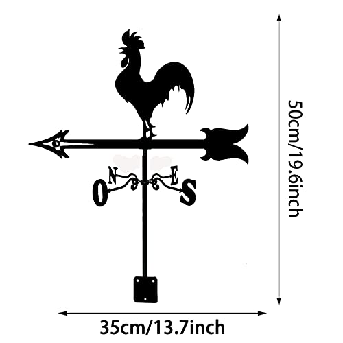 Support de toit girouette et indicateur de direction du vent en acier - 3