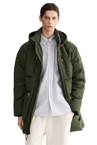 Orolay Men's Thickened Down Jacket Hooded Winter Coats with 6
