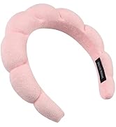 CHENYIYI Spa Headbands for Women, Sponge & Terry Towel Cloth Fabric Hair Band for Washing Face Ma...