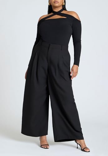 ELOQUII Women's Plus Size Cross Front Cut Out Top3