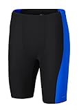 Willit Boys' Swim Jammers Youth Swimsuit Quick Dry Athletic Swimming Shorts UPF 50+ Black/Blue M