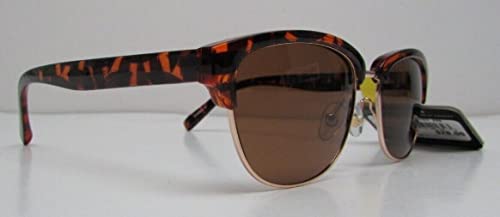 Foster Grant Tortoise Brown Gold Retro Frame Polarized Sunglasses2