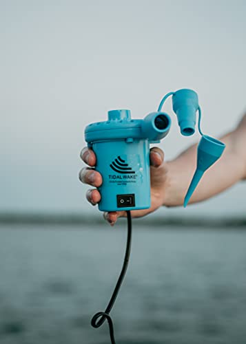 Tidal Wake 12V DC Air Pump for Inflatables, Inflates & Deflates 3 Times Faster on Boat Towables, Pool & Water Toys, Air Beds, Rafts, 1,000 Liters of Air Per Minute! 10 Foot Cord - Thumbnail 7