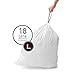 simplehuman Code L Custom Fit Drawstring Trash Bags in Dispenser Packs, 20 Count, 18 Liter / 4.7 Gallon, White