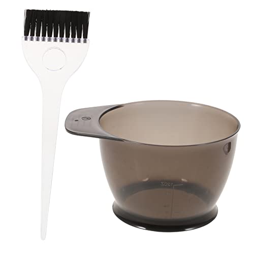 Beaupretty Set De Tinte Cabello 2 Piezas Tazón y Pincel Plástico Duro Lavable Kit Peluquería Para Coloración Casera y Profesional